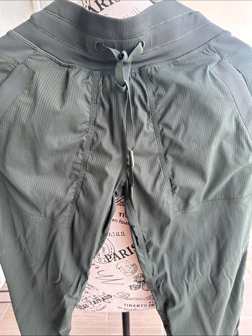 lululemon athletica Forest Green Ribbed Drawstring Joggers